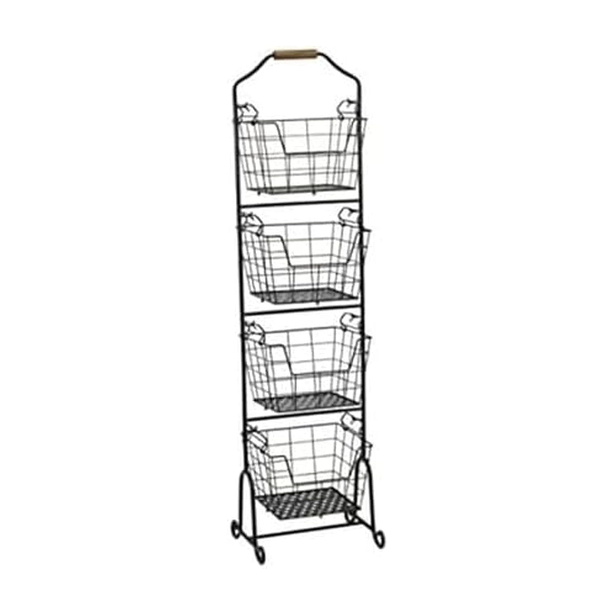 Mikasa Gourmet Basics Ferme frame with four-tier basket system for organized storage.