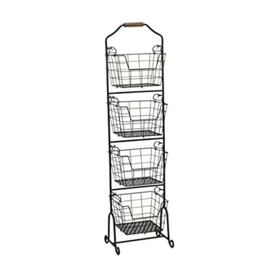 Mikasa Gourmet Basics Ferme frame with four-tier basket system for organized storage.