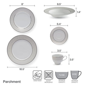 Mikasa Parchment rim soup bowl with 12 oz capacity for soups