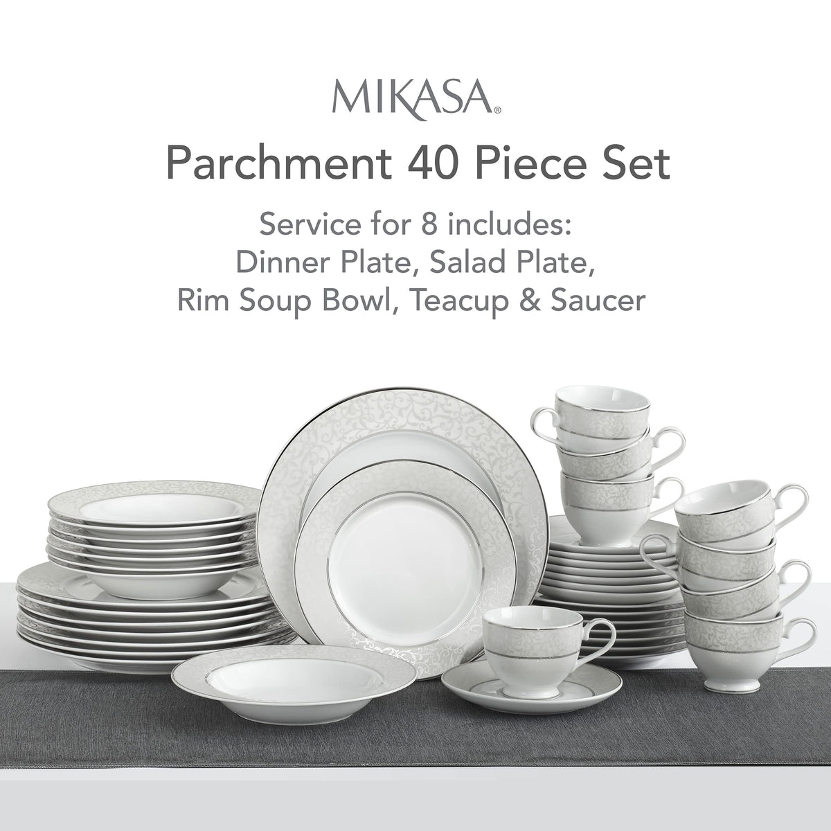 Mikasa Parchment tea cup offers refined service for hot beverages