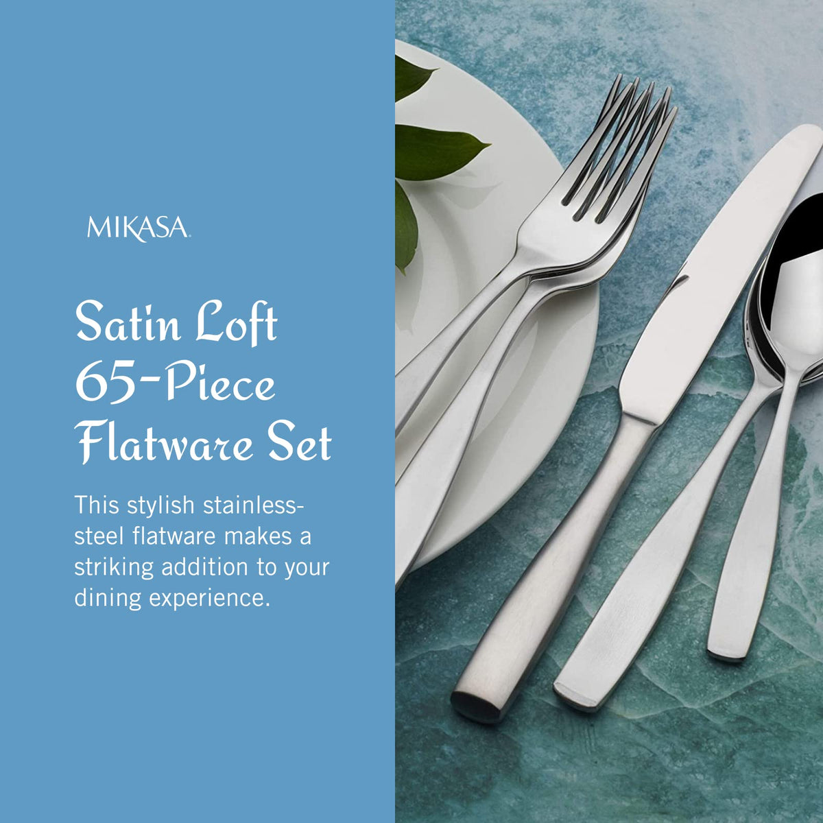Close-up of Mikasa Satin Loft dinner forks highlighting smooth edges.
