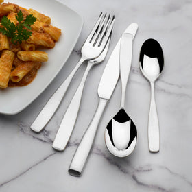 Elegant Mikasa Satin Loft table setting for casual and formal dining.