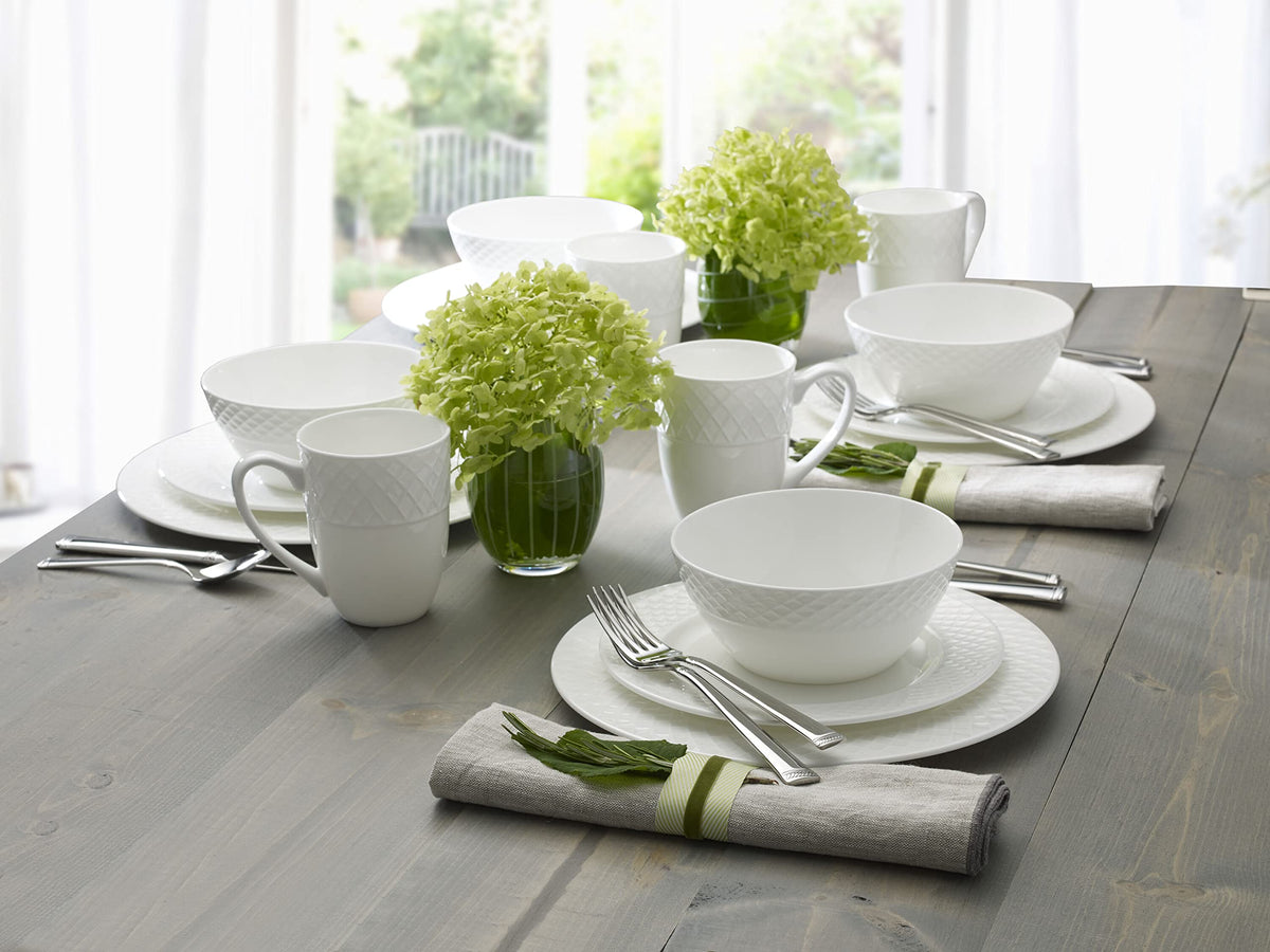 Mikasa Trellis bone china sheen highlighting refined brightness