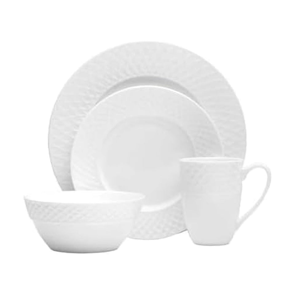 Mikasa Trellis dinner plate with embossed pattern for elegant weeknight dining