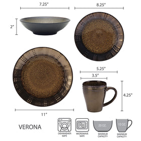 Mikasa Verona 8-25in salad plate showing speckled glaze for salads.
