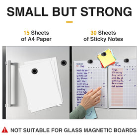 MIKEDE magnets hold notes securely on kitchen boards