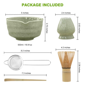 MIKESIER matcha kit assembly ready for home ceremonial brewing.