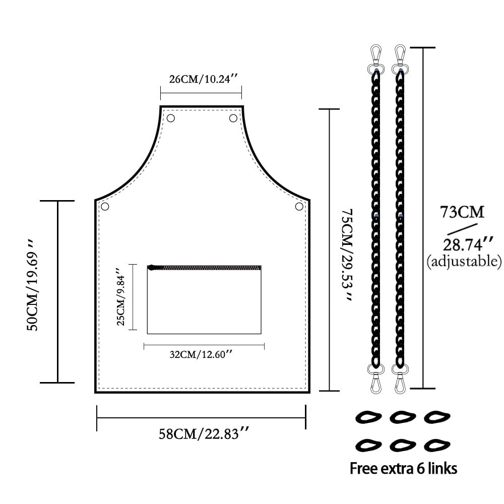MIKI WELL waterproof apron surface resists dust and oil for easy cleaning