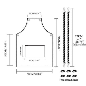 MIKI WELL waterproof apron surface resists dust and oil for easy cleaning