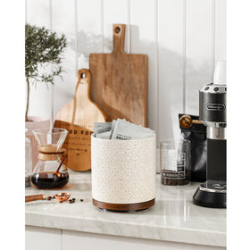 MIKIGEY extra-large ceramic utensil crock shown filled with tools for organized prep