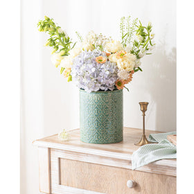 MIKIGEY forest green decor for countertop styling and organization.