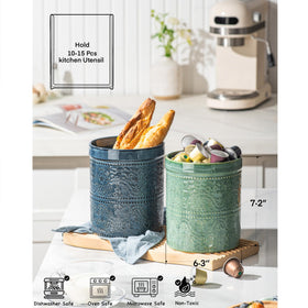 MIKIGEY heavy-weight ceramic keeps heavy utensils stable on the countertop.