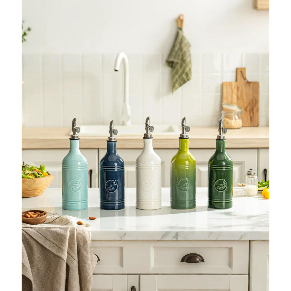 MIKIGEY jade-green dispenser blends rustic charm with modern practicality.