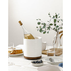 MIKIGEY multiuse ceramic crock doubles as storage for brushes, candies, or fruits.