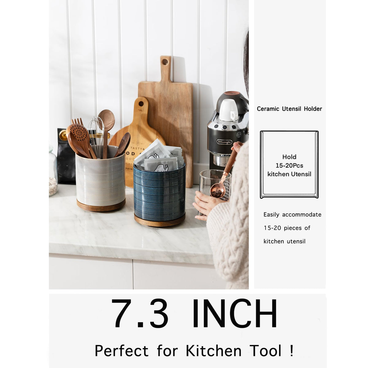 MIKIGEY stable, durable ceramic base prevents tipping during use.