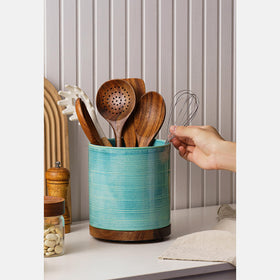 MIKIGEY versatile crock doubles as ice bucket, planter, or vase.