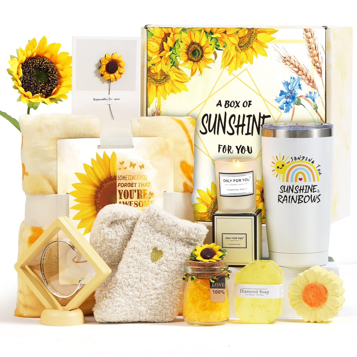 Mikimoony Sunshine Gift Basket with cheerful care packaging