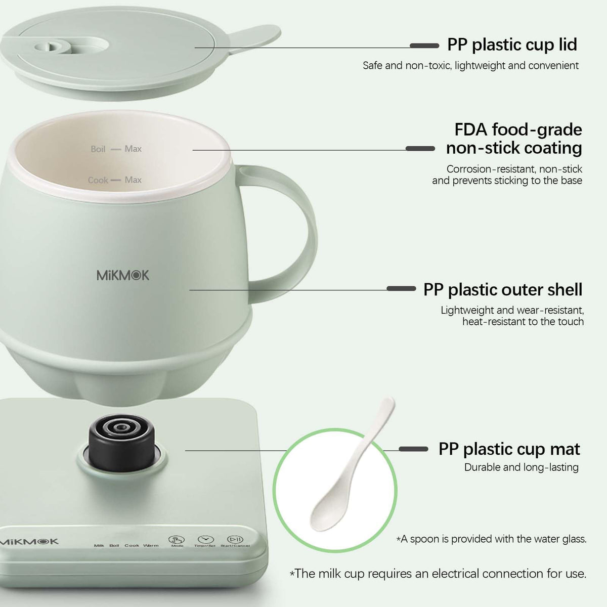 MIKMOK keep-warm feature preserves drink temperature for hours