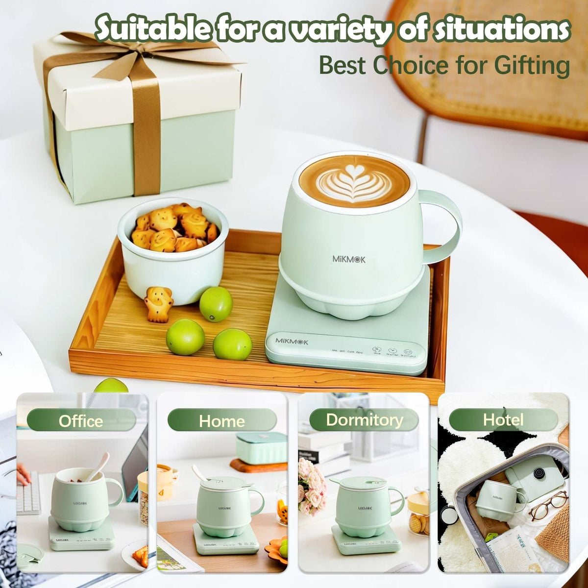 MIKMOK milk mode at 45C gently warms milk for cafe-style beverages