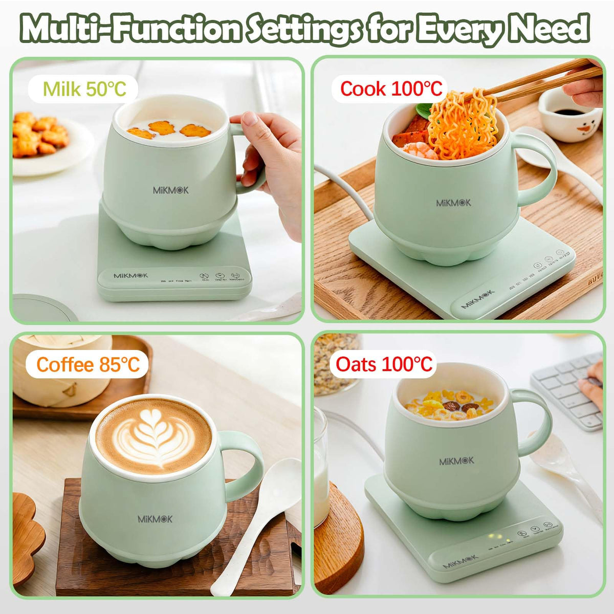 MIKMOK rapid heating to 100C in minutes for quick hot water
