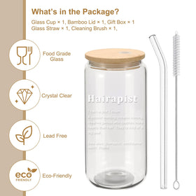 Gift-boxed Mikopei Hairapist glass cup, a thoughtful salon gift.