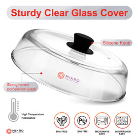 Mikro Innovations BPA-free glass lid safe for food contact
