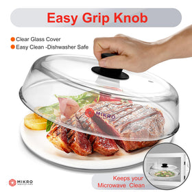 Mikro Innovations dishwasher-safe glass cover for quick cleanup