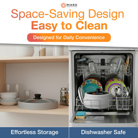 Mikro Innovations splatter cover BPA-free silicone construction supports safe reheating