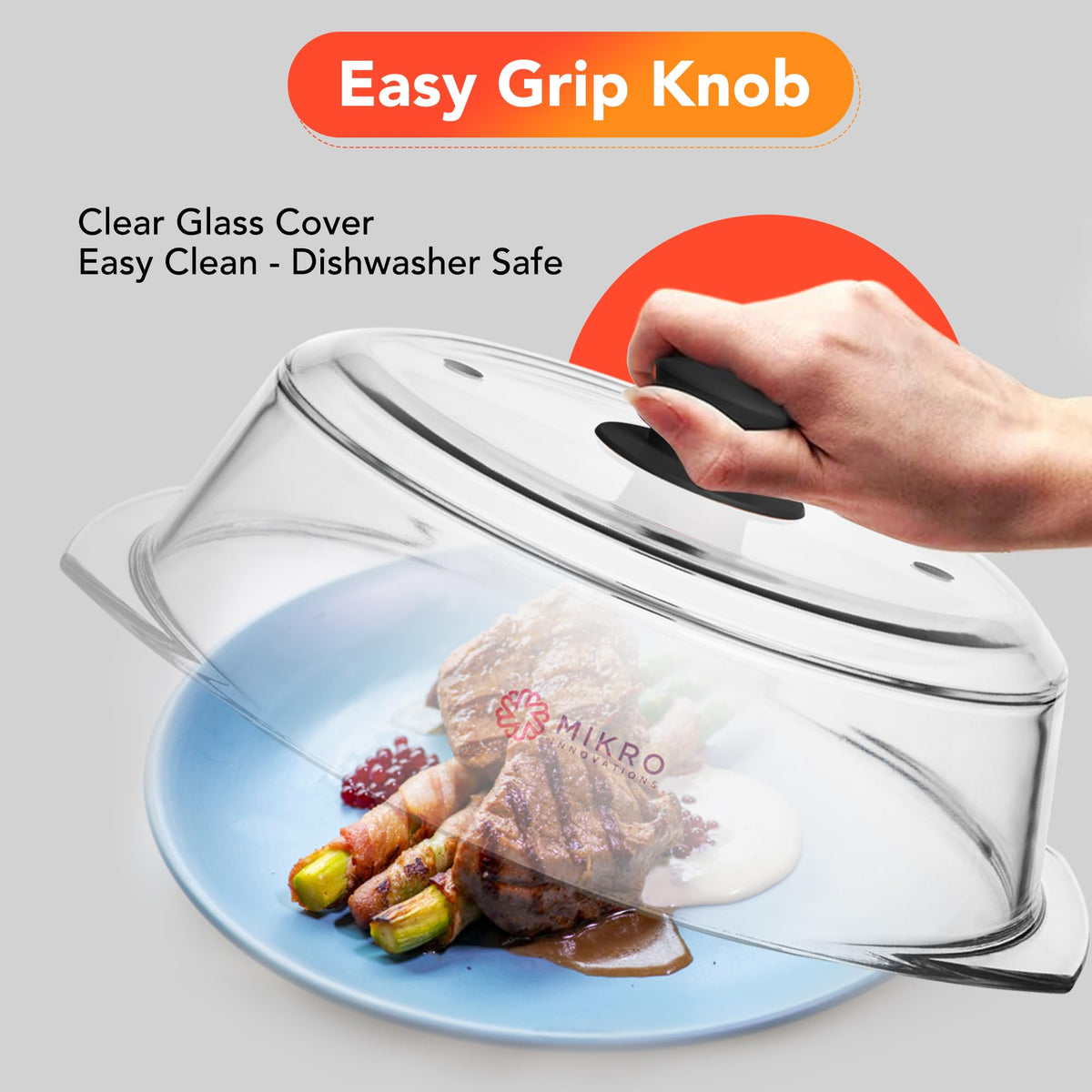 Mikro Innovations USA-designed borosilicate lid for long-lasting use