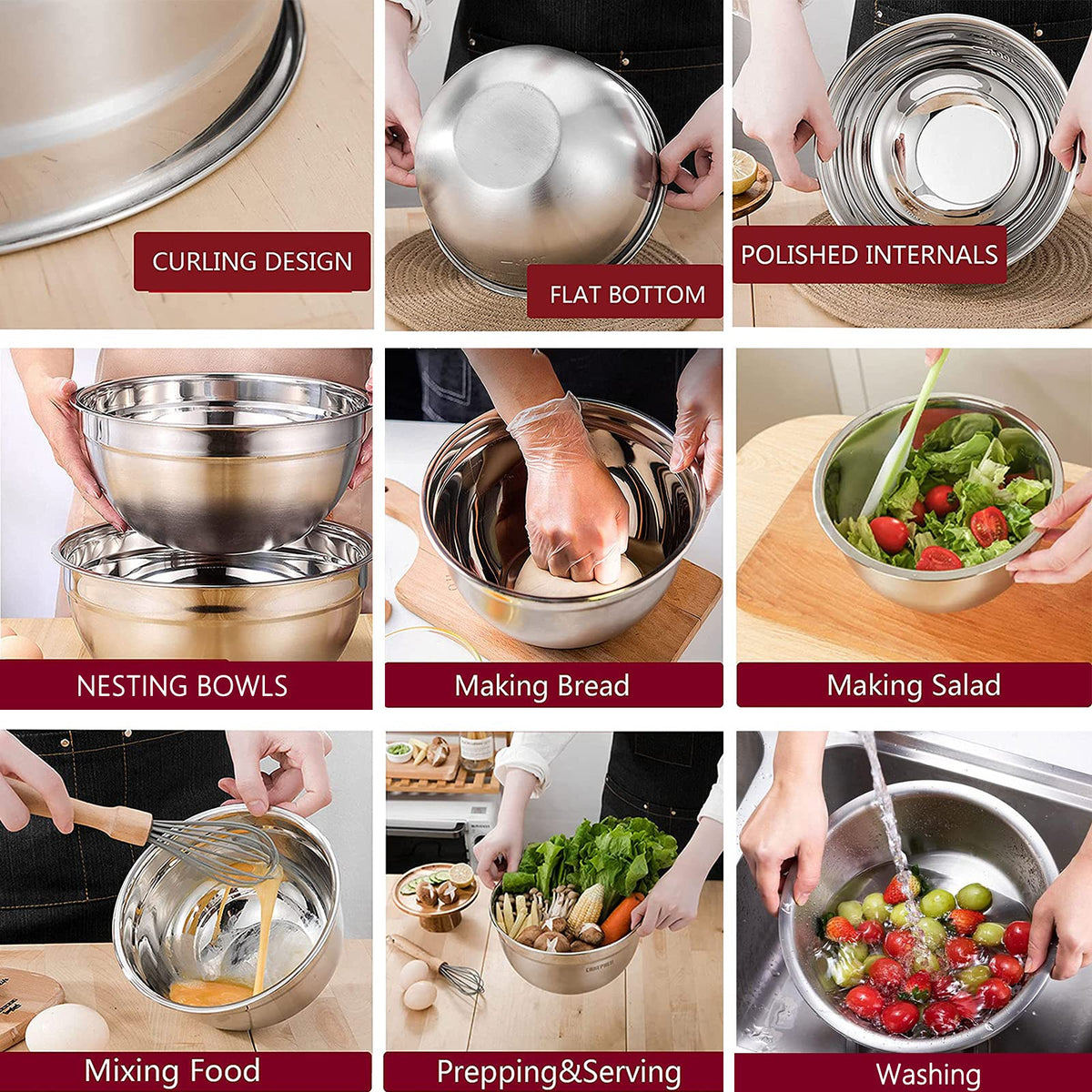 MIKULA bowls with airtight lids preserve freshness during prep