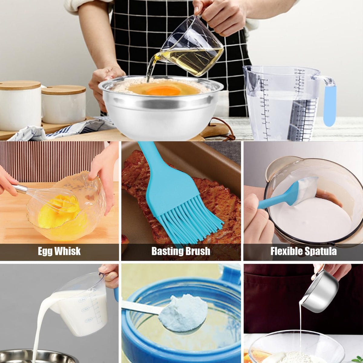 MIKULA included basting brush spreader and egg whisk