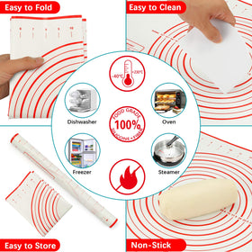 MIKULA stainless steel rolling pin provides sturdy control for dough.
