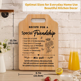 Milcier bamboo cutting board with a hanging handle, ready for wall display or serving.