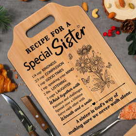 Milcier cutting-board-flowers-prints-quote: decorative quotes and floral accents.