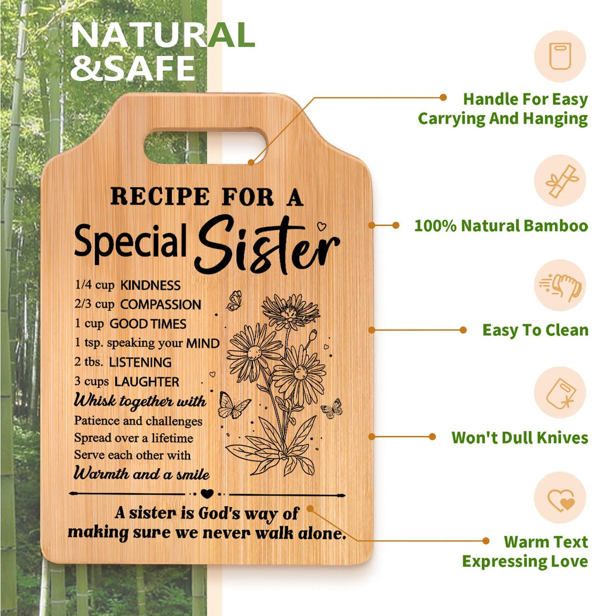 Milcier cutting-board-hanging-handles-easy-use: easy hanging and convenient storage.