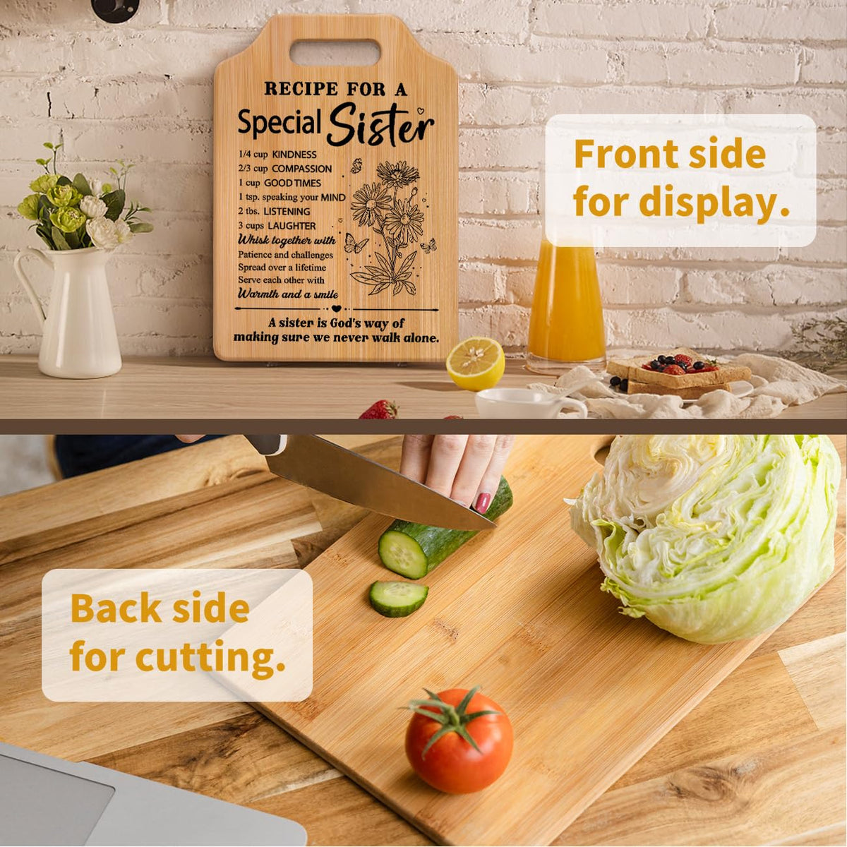 Milcier cutting-board-platter-fruits-dishes-decor: versatile for serving and home decor.