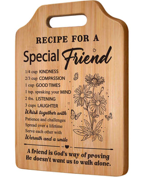 Milcier recipe cutting board for friends, a thoughtful birthday gift.