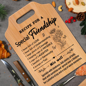 Milcier board graphic showing a special recipe motif for decorative display and light prep.
