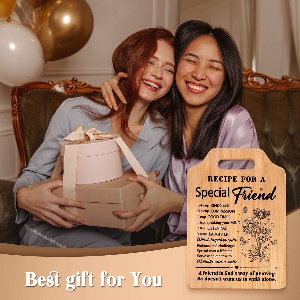 Milcier special friendship recipe board encourages thoughtful gifting moments.