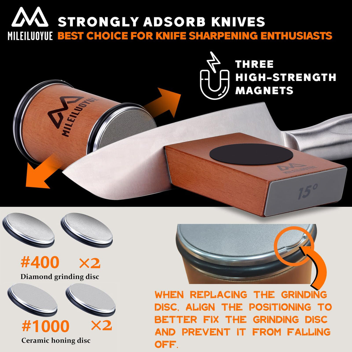MILEILUOYUE diamond sharpening system revives dull edges quickly