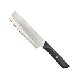 Milk Street Nakiri knife blade close-up showing precise edge for vegetables