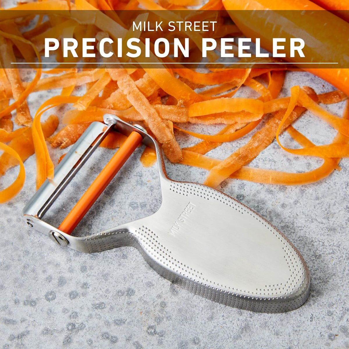 Milk Street Precision Peeler shows replaceable blades for long-term use.