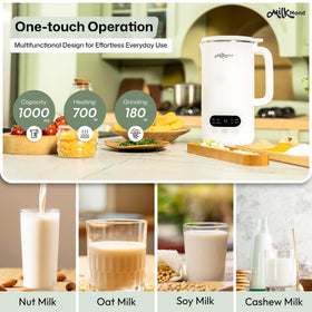 Milkmond 12-hour delay-start feature supports waking up to fresh milk.