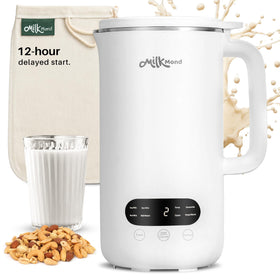 Milkmond 8-in-1 front view shows a compact appliance ready for homemade milks.