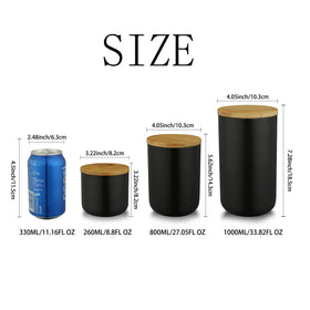 MilkyWay ceramic canister with bamboo lid for tea and coffee storage.