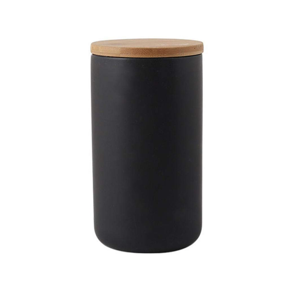 MilkyWay ceramic storage jar with airtight bamboo lid keeps pantry fresh.