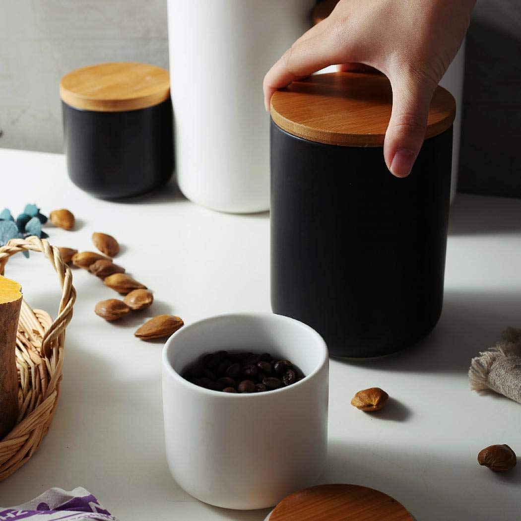 MilkyWay modern design ceramic jar complements any kitchen style.