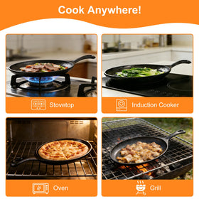 Millsten ready-to-use cast-iron skillet pre-seasoned and cooking ready.