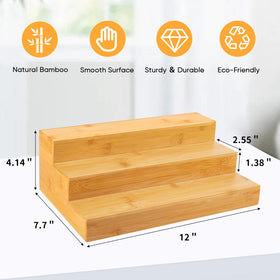 MillTu kitchen organizer bamboo creates tidy countertop storage