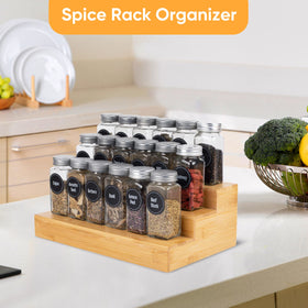 MillTu spice rack sits on cabinet surface for easy access